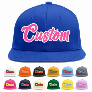 Casquette de baseball sport décontractée rose-blanc personnalisée