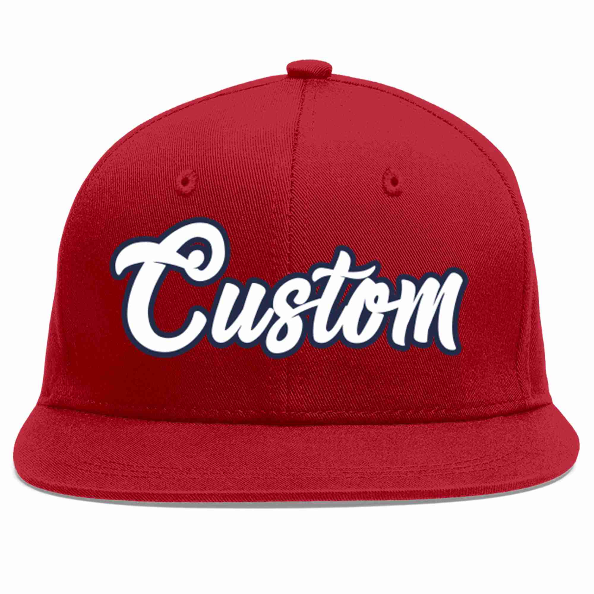 Casquette de baseball sport décontractée rouge blanc-marine personnalisée