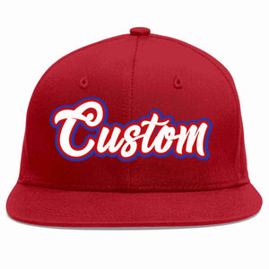 Casquette de baseball sport décontractée rouge blanc-rouge personnalisée