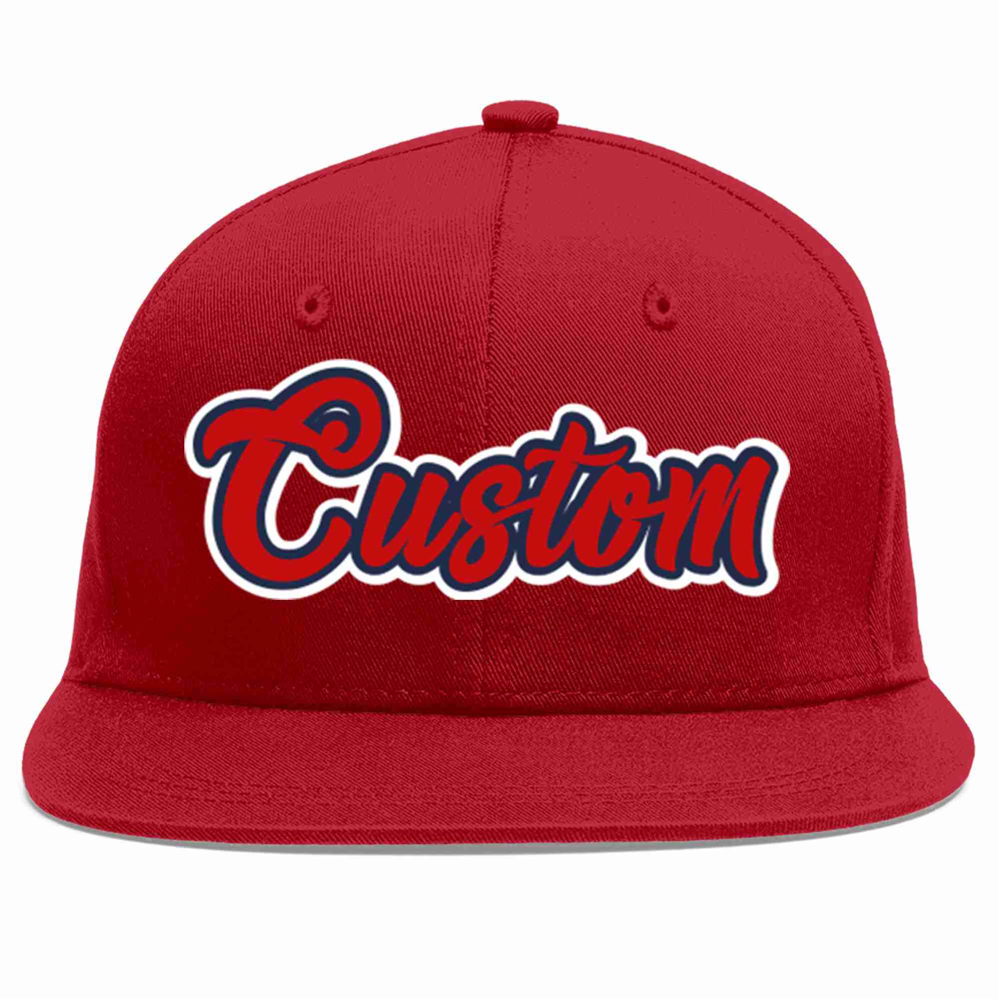 Casquette de baseball sport décontractée rouge rouge-marine personnalisée