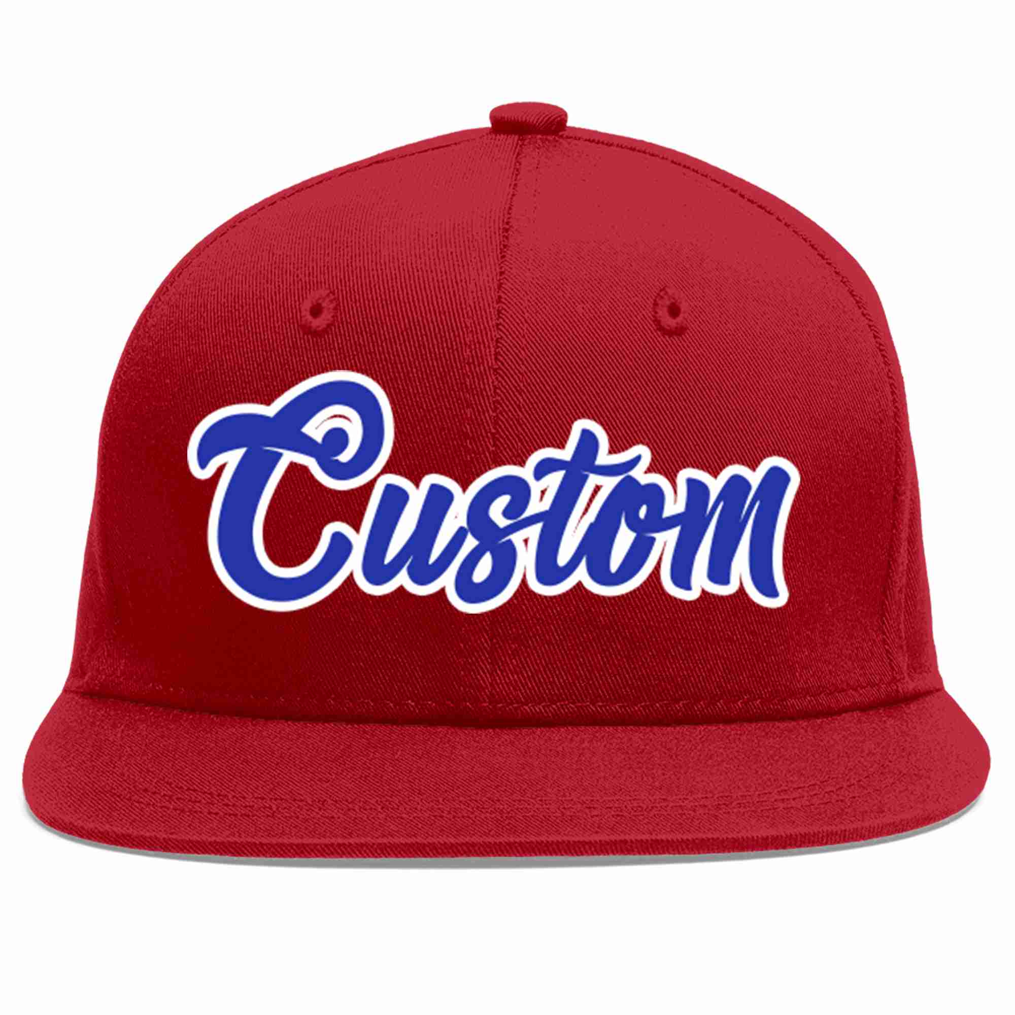 Casquette de baseball sport décontractée rouge royal-blanc personnalisée