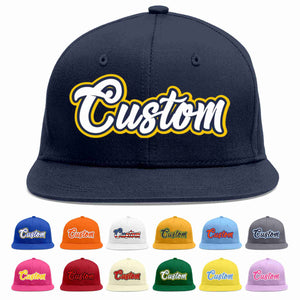 Custom Navy White-Navy Casual Sport Baseball Cap