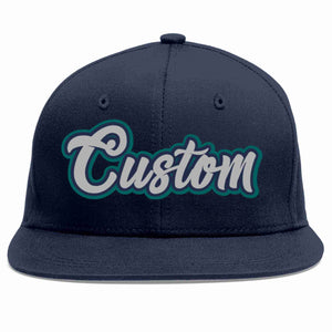 Casquette de baseball sport décontractée gris-marine personnalisée