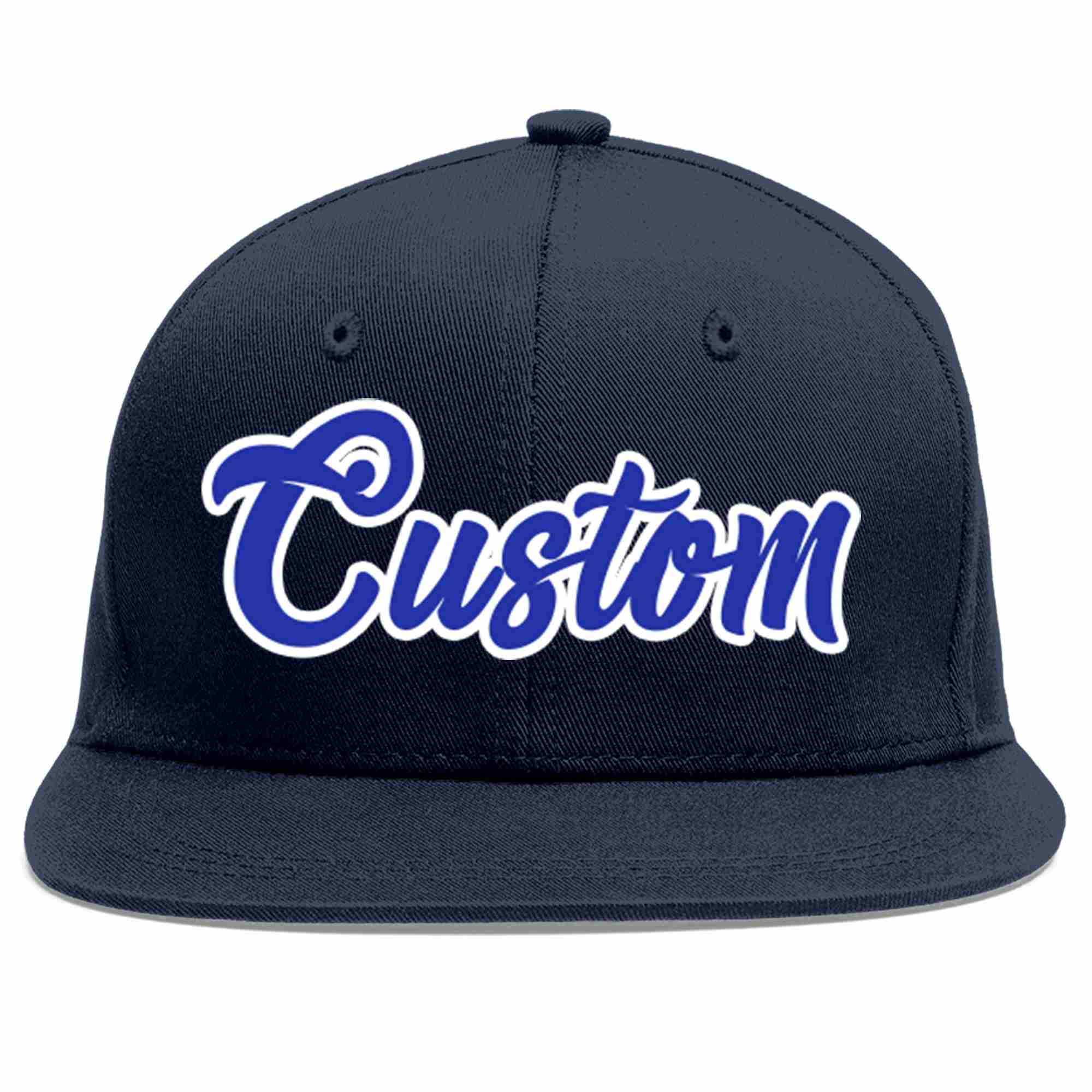 Custom Navy Royal-White Casual Sport Baseball Cap