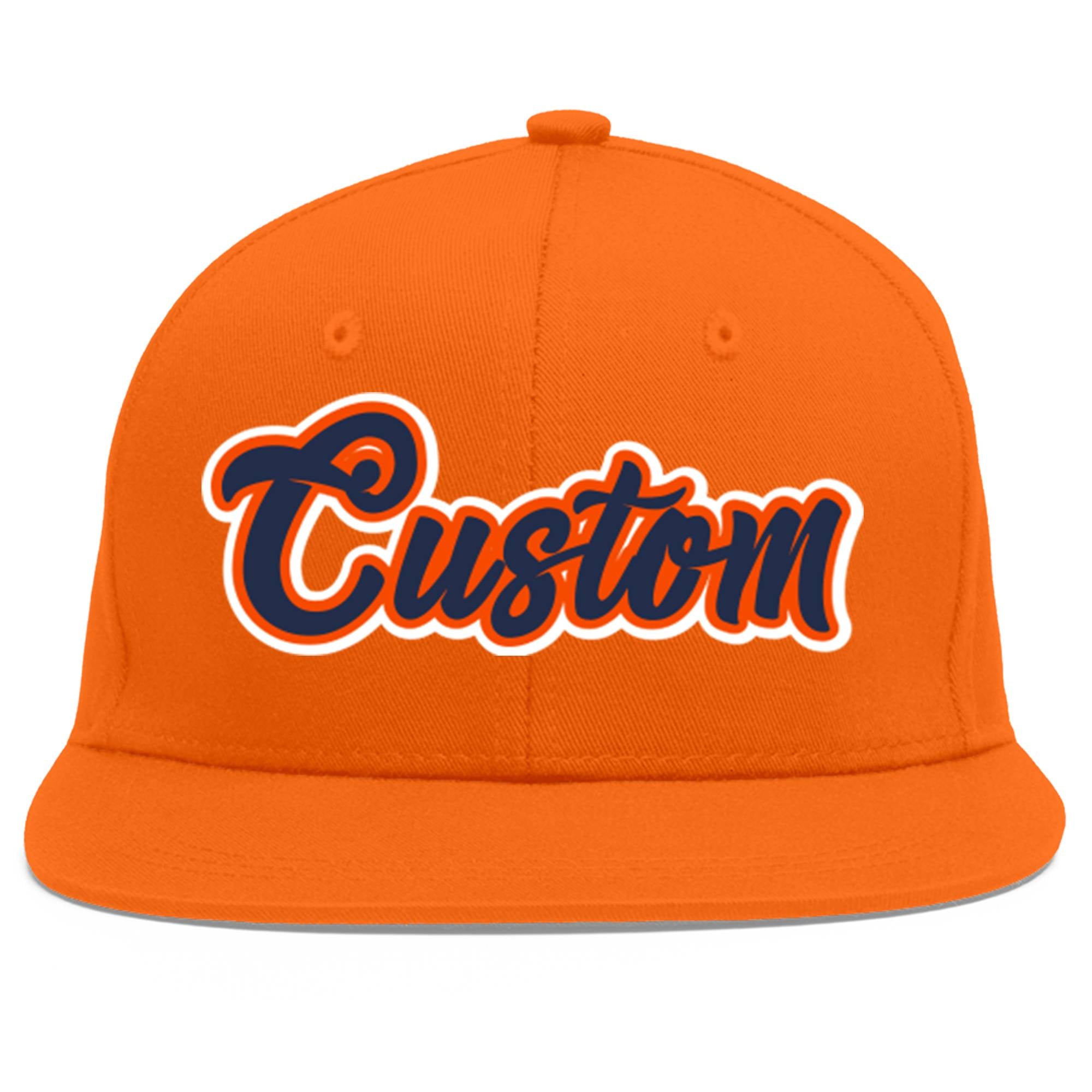 Casquette de baseball sport personnalisée orange marine-orange