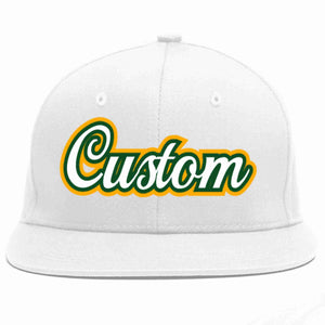 Casquette de baseball de sport décontractée blanche et verte Kelly personnalisée