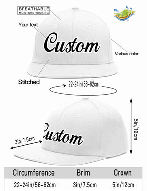 Custom White Black-White Casual Sport Baseball Cap