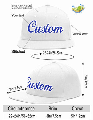 Custom White Royal-White Casual Sport Baseball Cap