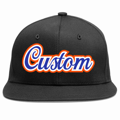 Custom Black Royal-White Casual Sport Baseball Cap