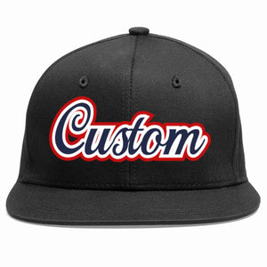 Casquette de baseball sport décontractée noire et blanche personnalisée