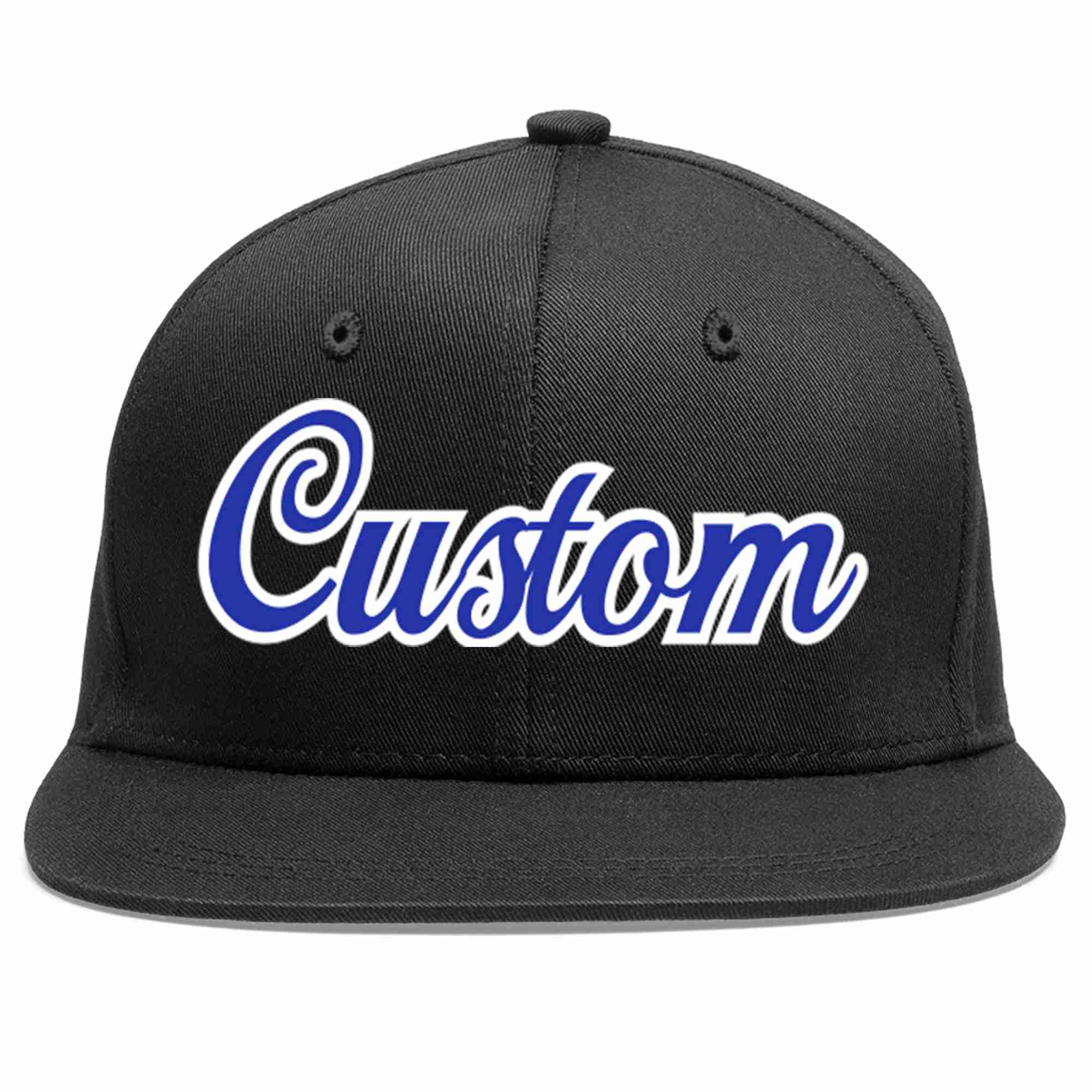 Custom Black Royal-White Casual Sport Baseball Cap