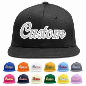 Custom Black Gray-White Casual Sport Baseball Cap