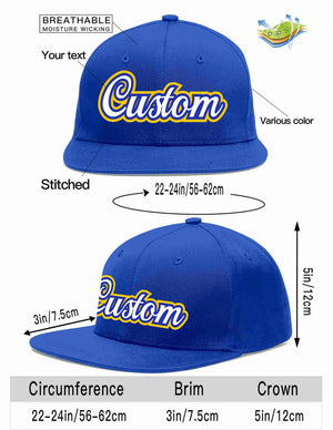 Custom Royal White-Royal Casual Sport Baseball Cap