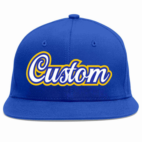 Custom Royal White-Royal Casual Sport Baseball Cap