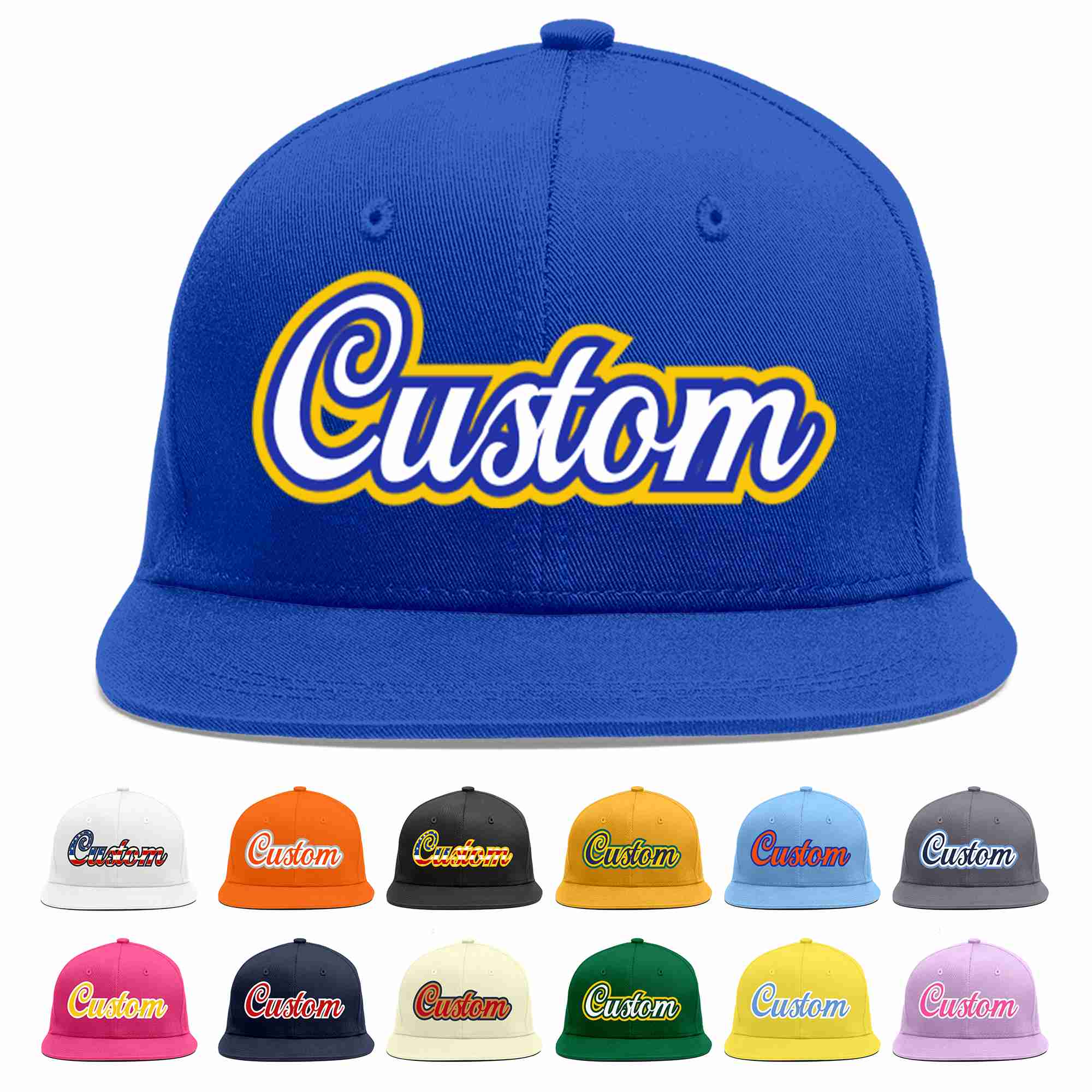 Custom Royal White-Royal Casual Sport Baseball Cap