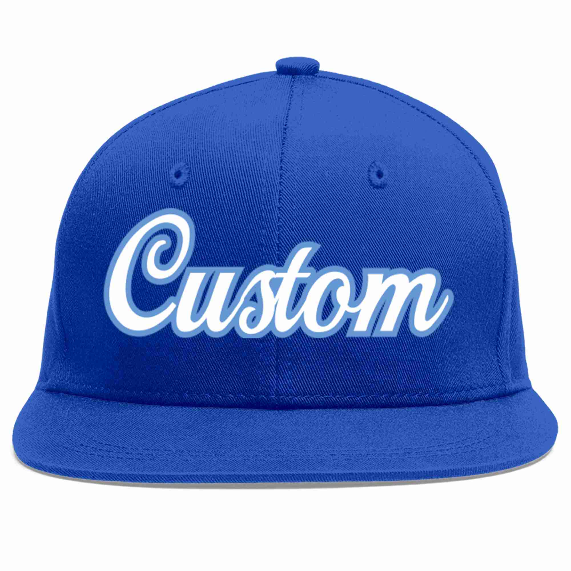 Casquette de baseball de sport décontractée, personnalisée, Royal, blanc-bleu clair