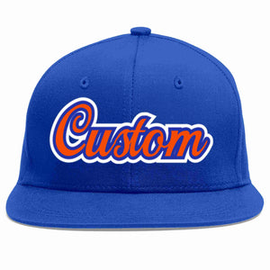 Custom Royal Orange-Royal Casual Sport Baseball Cap