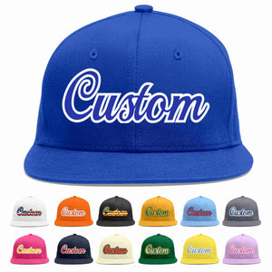 Custom Royal Royal-White Casual Sport Baseball Cap