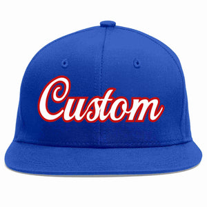 Custom Royal White-Red Casual Sport Baseball Cap