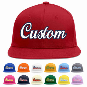 Custom Red White-Navy Casual Sport Baseball Cap