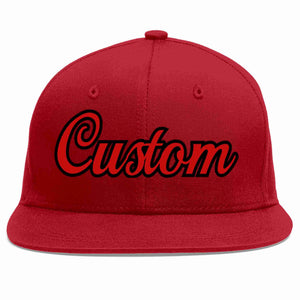 Casquette de baseball sport décontractée rouge rouge-noir personnalisée