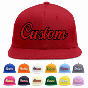 Casquette de baseball sport décontractée rouge rouge-noir personnalisée