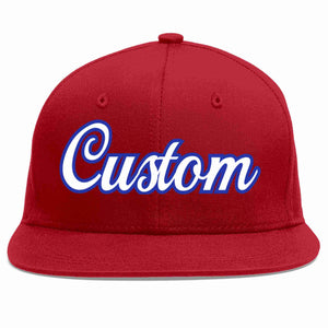 Custom Red White-Royal Casual Sport Baseball Cap