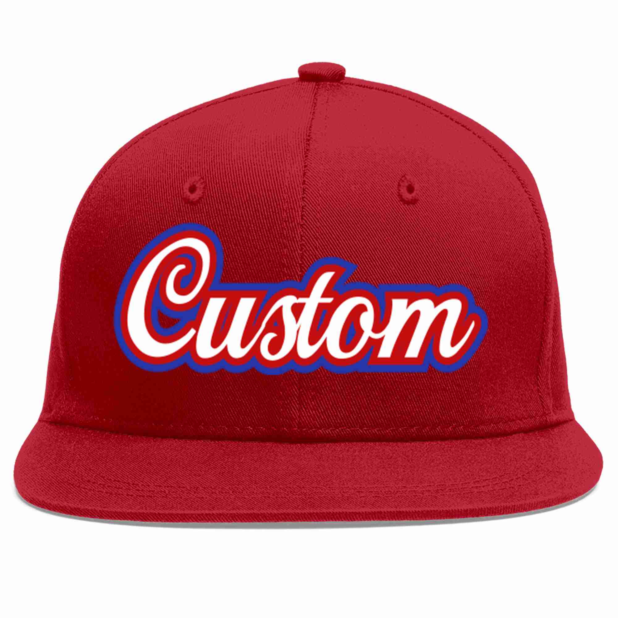 Casquette de baseball sport décontractée rouge blanc-rouge personnalisée