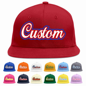 Casquette de baseball sport décontractée rouge blanc-rouge personnalisée