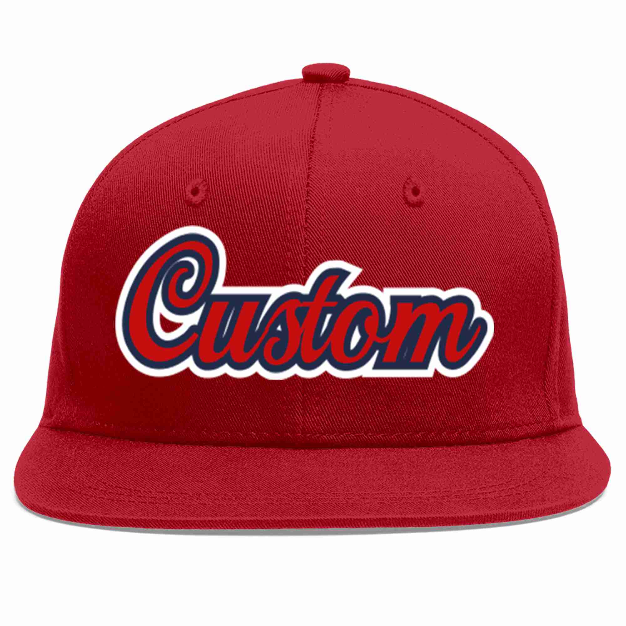 Casquette de baseball sport décontractée rouge rouge-marine personnalisée