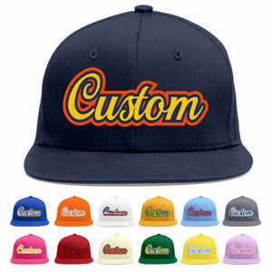 Custom Navy Gold-Navy Casual Sport Baseball Cap