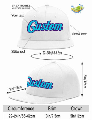 Custom White Light Blue-purple Casual Sport Baseball Cap