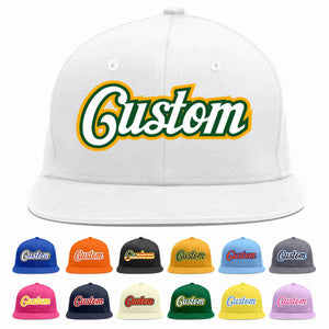 Casquette de baseball de sport décontractée blanche et verte Kelly personnalisée