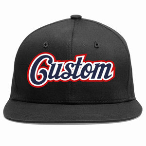 Casquette de baseball sport décontractée noire et blanche personnalisée