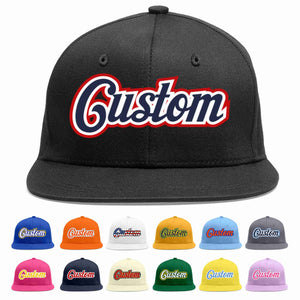 Casquette de baseball sport décontractée noire et blanche personnalisée