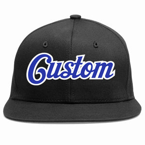 Custom Black Royal-White Casual Sport Baseball Cap