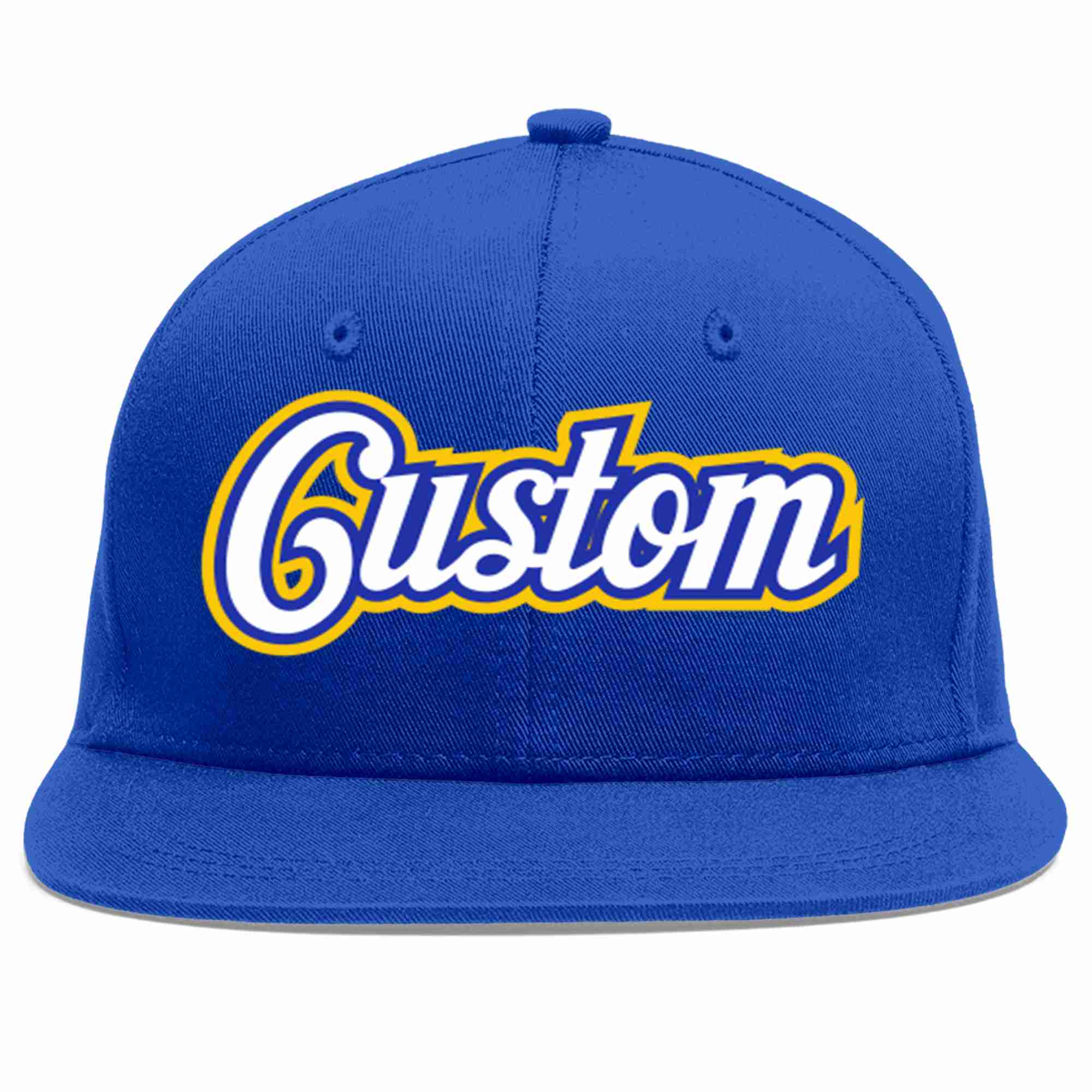 Custom Royal White-Royal Casual Sport Baseball Cap