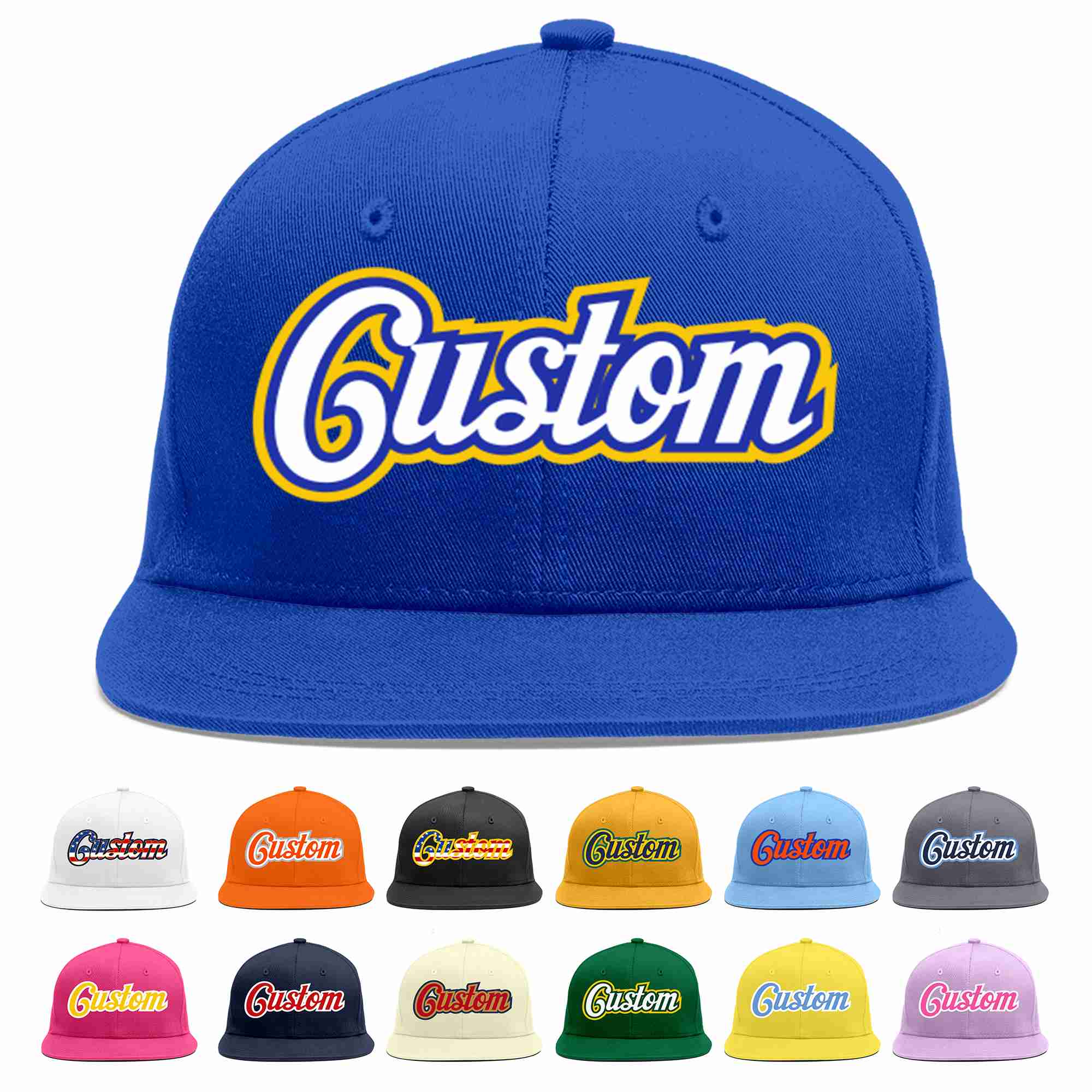 Custom Royal White-Royal Casual Sport Baseball Cap