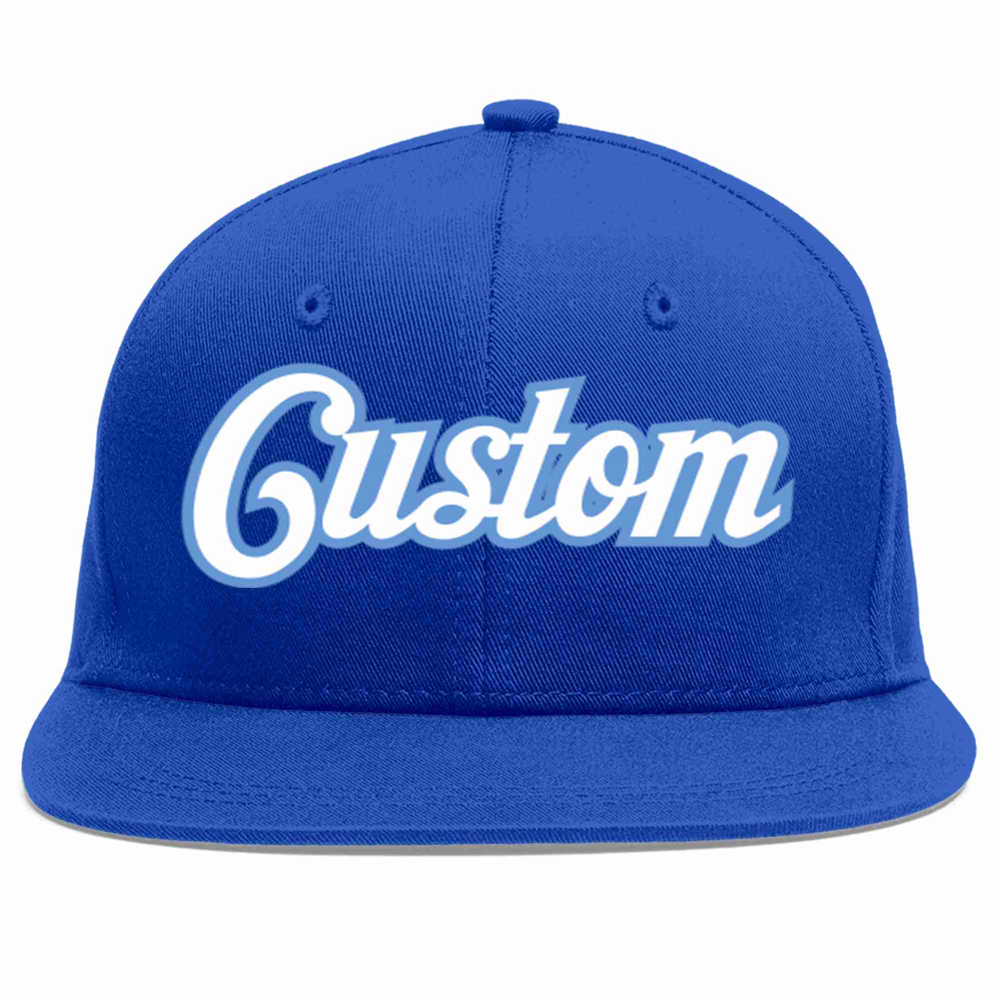 Custom Royal White-Light Blue Casual Sport Baseball Cap