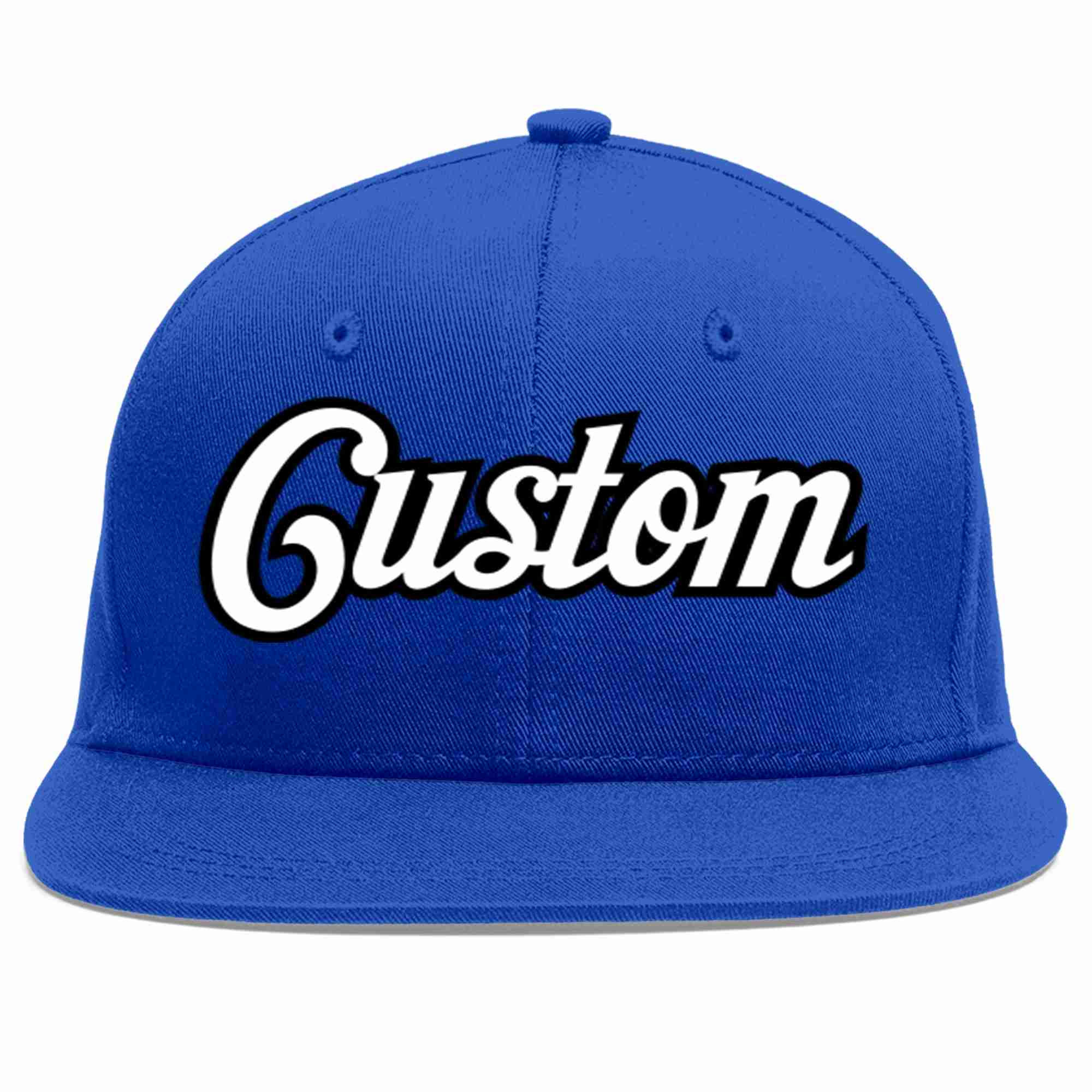 Custom Royal White-Black Casual Sport Baseball Cap