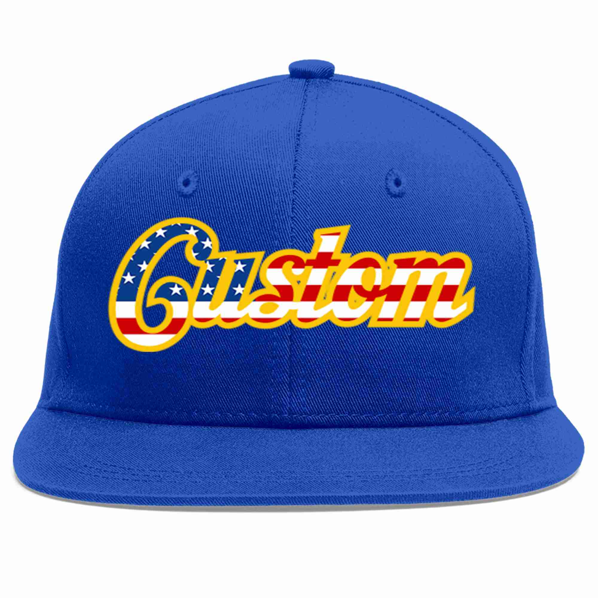 Custom Royal USA-Gold Casual Sport Baseball Cap