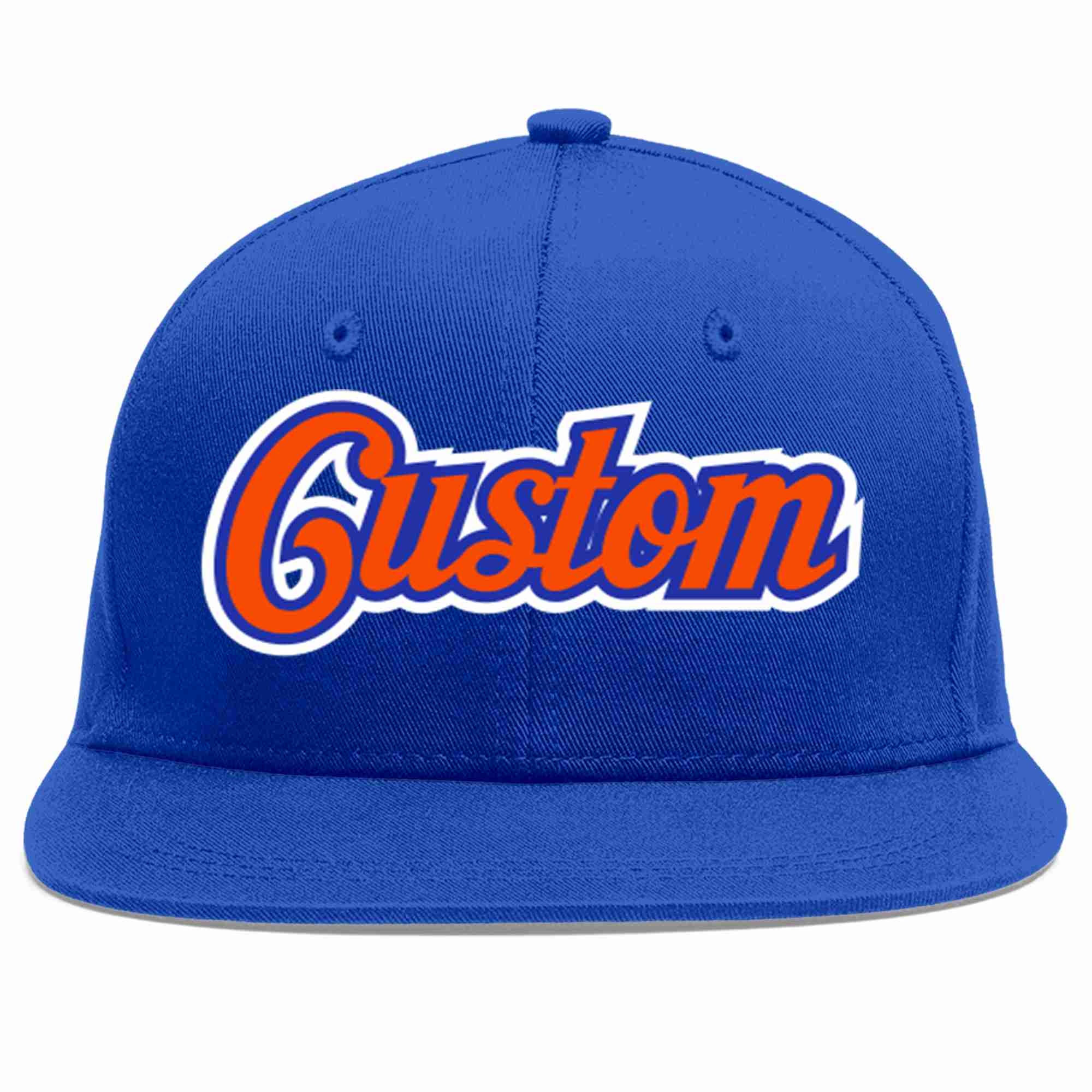 Custom Royal Orange-Royal Casual Sport Baseball Cap