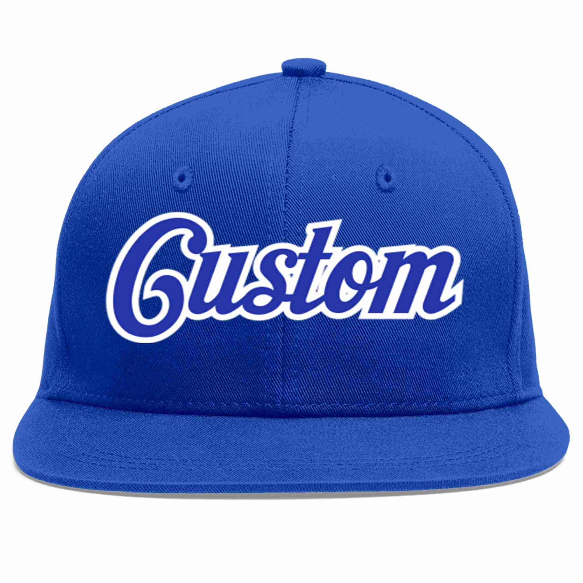 Custom Royal Royal-White Casual Sport Baseball Cap