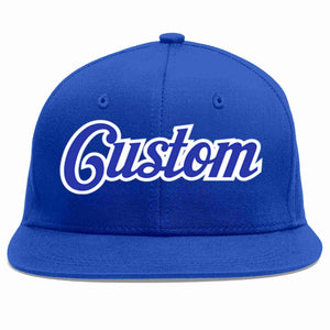 Custom Royal Royal-White Casual Sport Baseball Cap