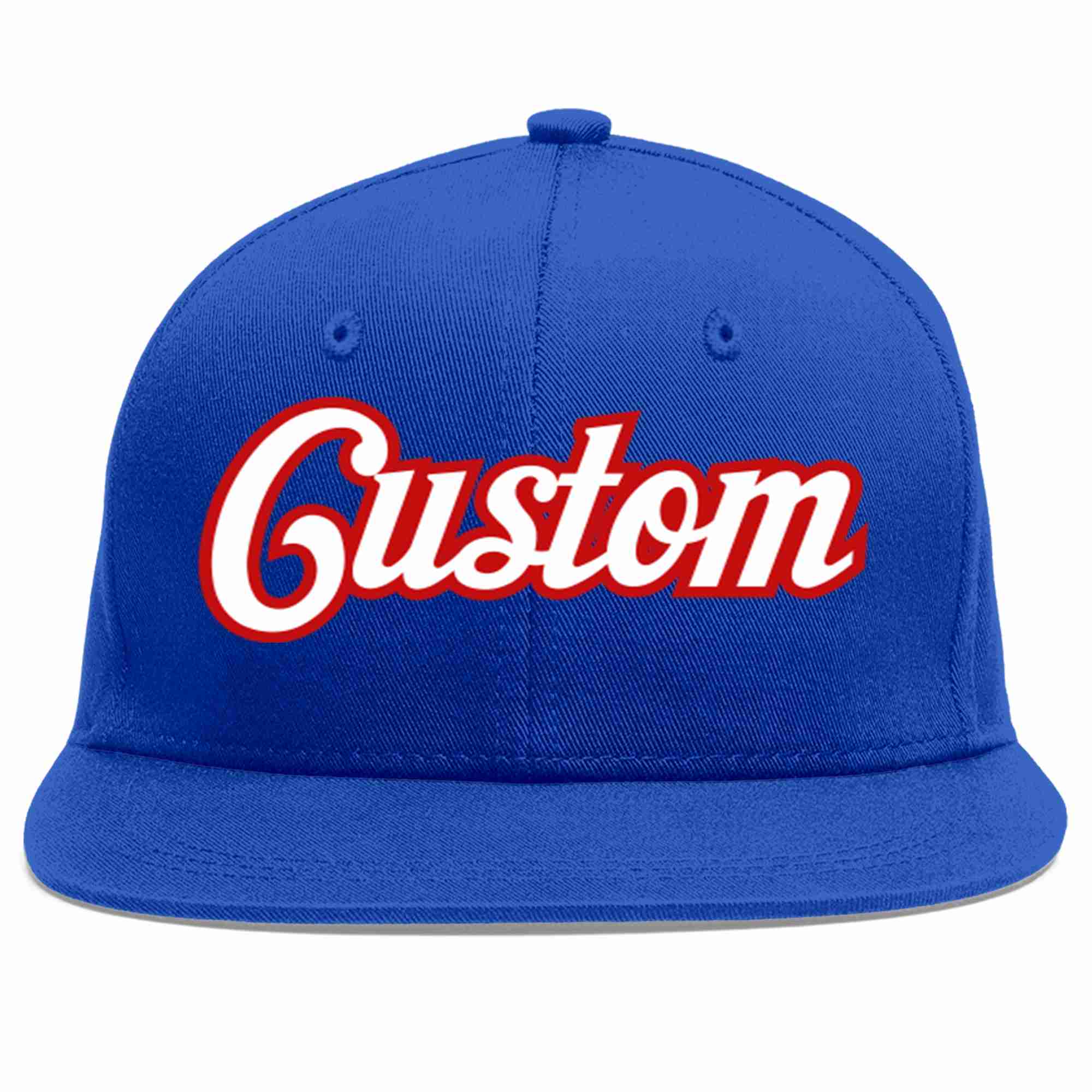 Custom Royal White-Red Casual Sport Baseball Cap