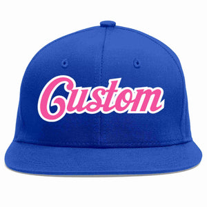 Casquette de baseball sport décontractée rose-blanc personnalisée