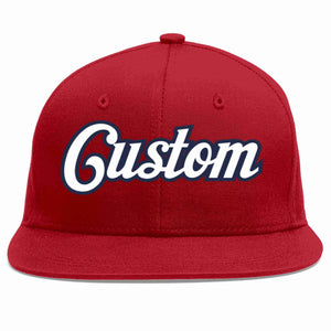 Casquette de baseball sport décontractée rouge blanc-marine personnalisée