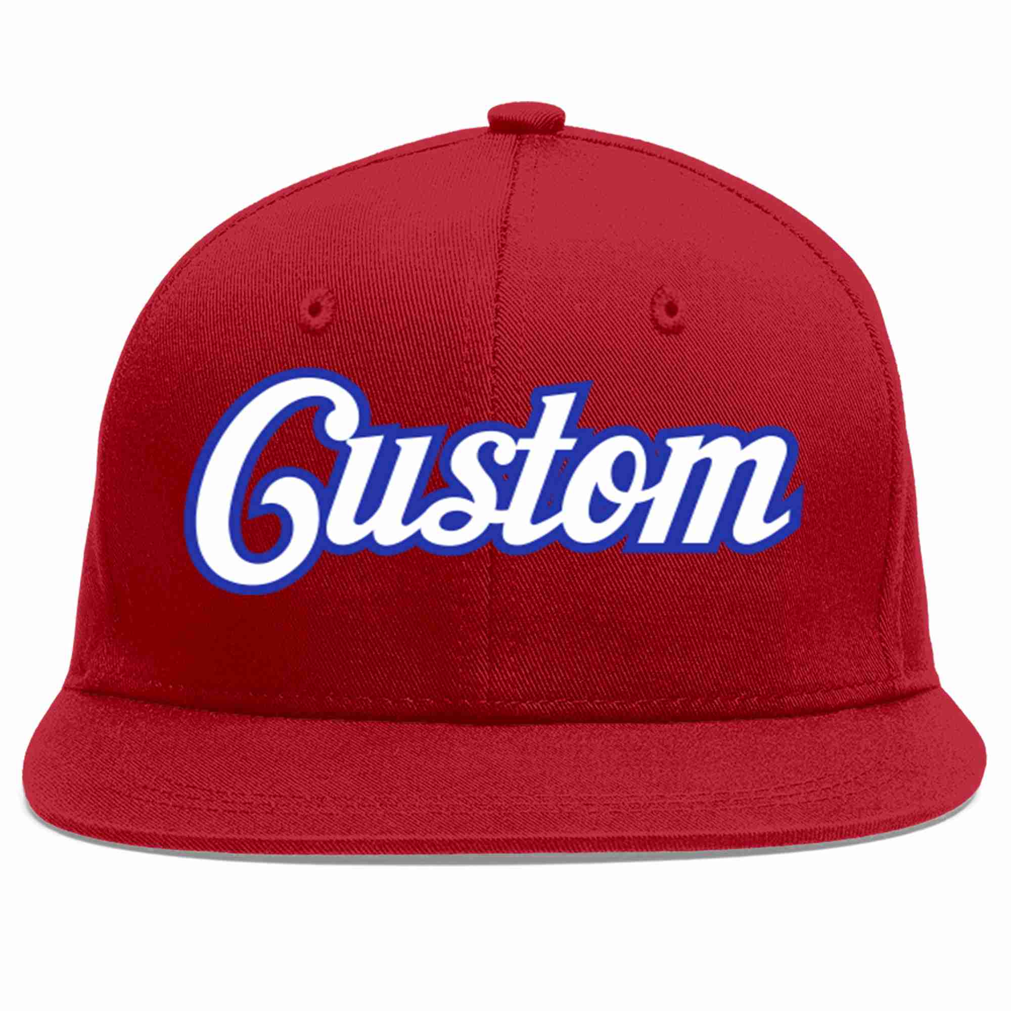 Casquette de baseball sport décontractée rouge blanc-royal personnalisée