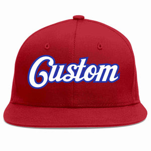 Custom Red White-Royal Casual Sport Baseball Cap