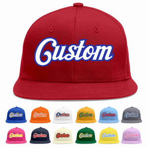 Custom Red White-Royal Casual Sport Baseball Cap